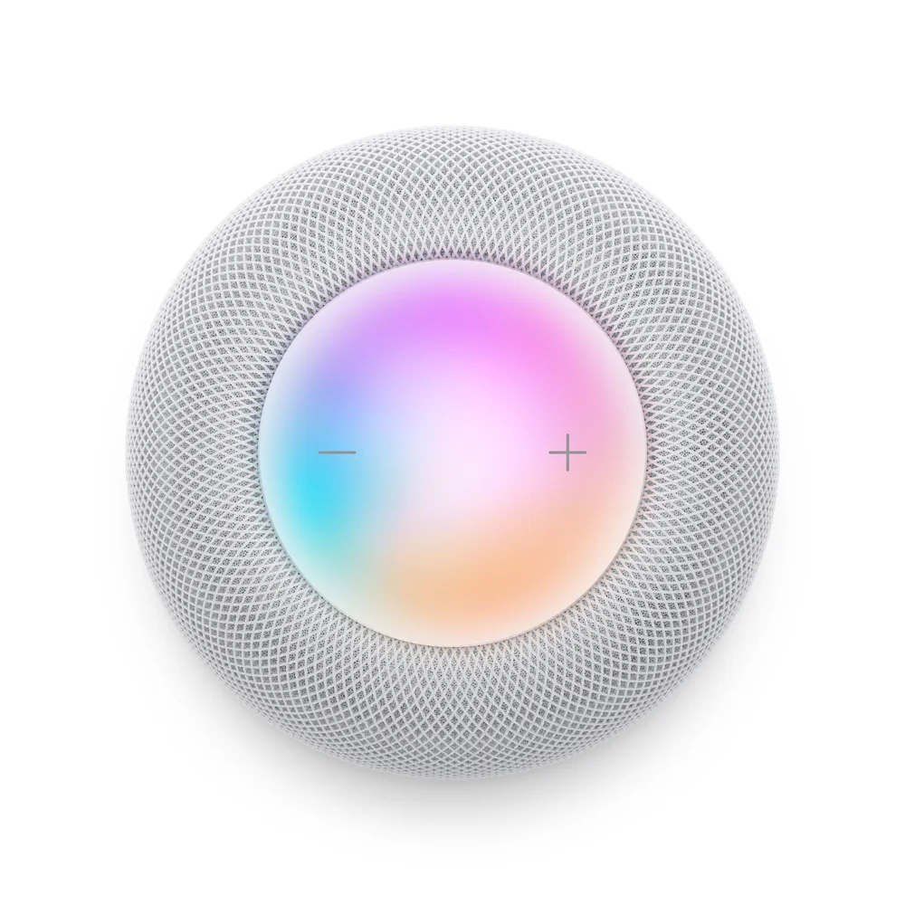 HomePod top surface and Siri activation.