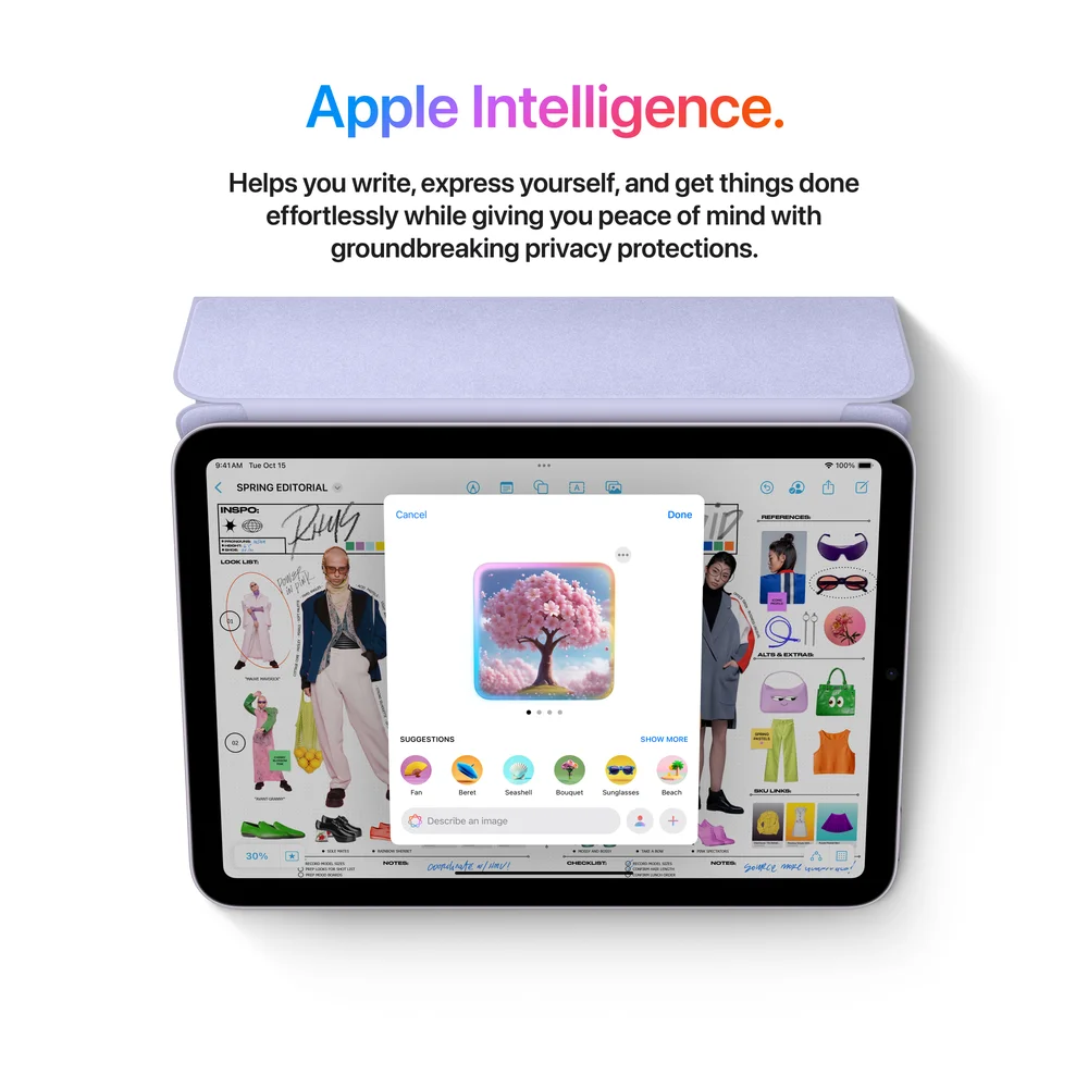 iPad mini with Apple Pencil Pro.
