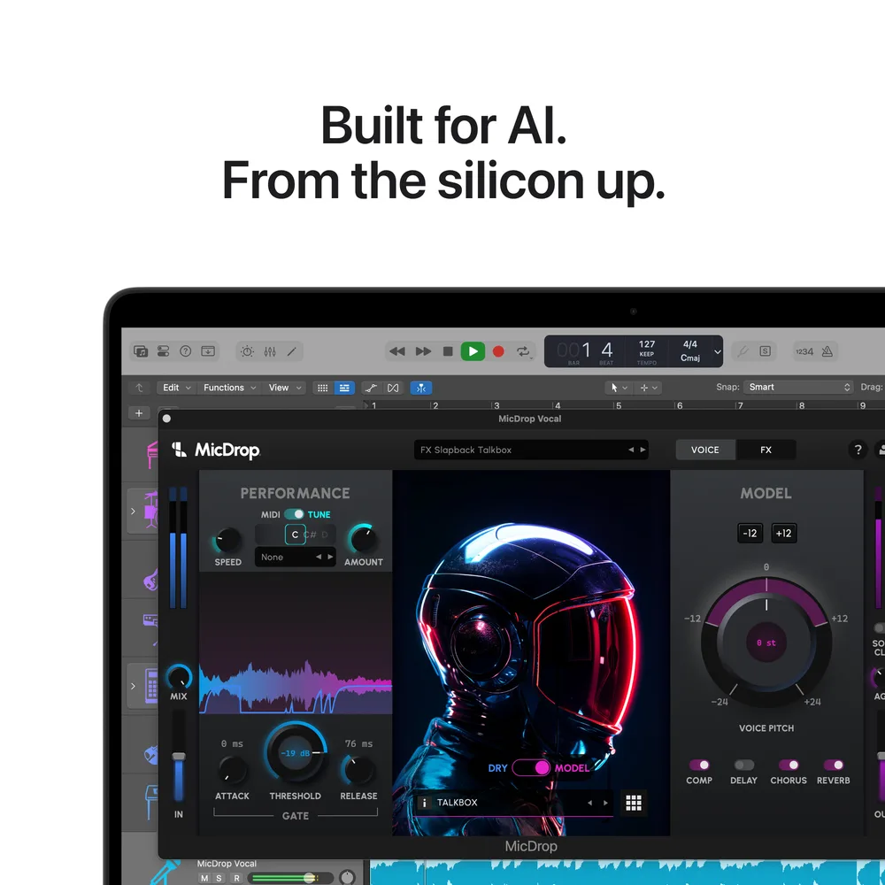 Apple M5 Pro chip detail, designed for demanding workloads and on-device AI.