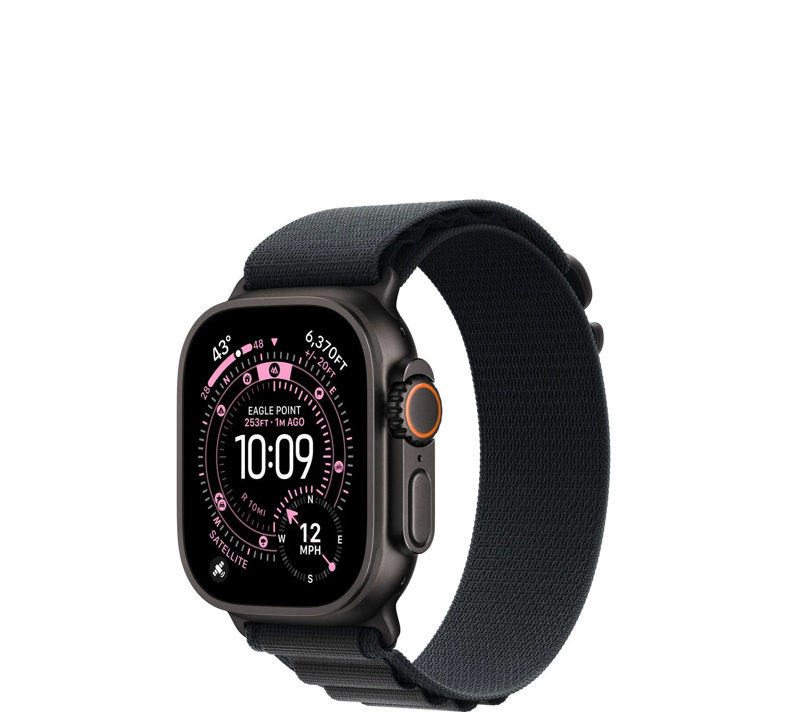 Apple Watch Ultra 3, front view.